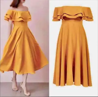 lazada yellow dress