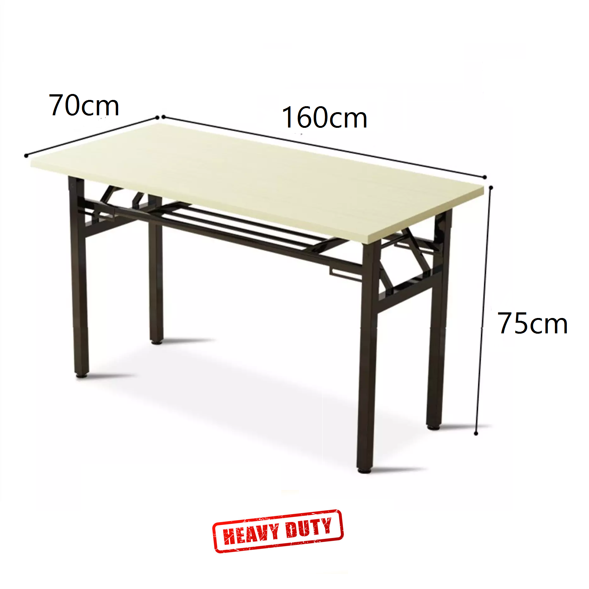 Alverstone Heavy Duty 160 x 70 cm Executive Table, Foldable Computer