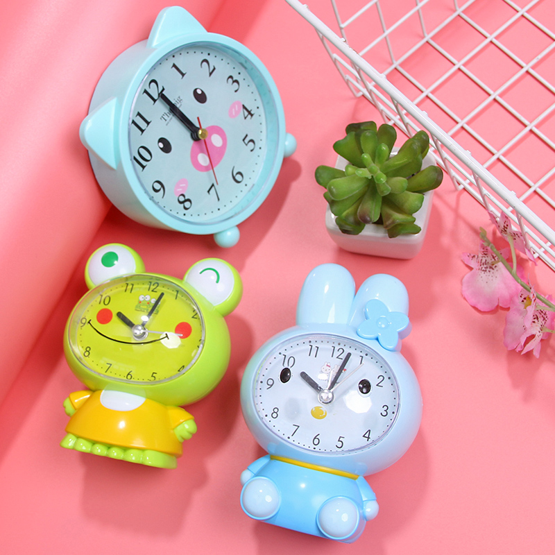 Cartoon alarm clock for children, clock for students, practical gifts for kindergarten