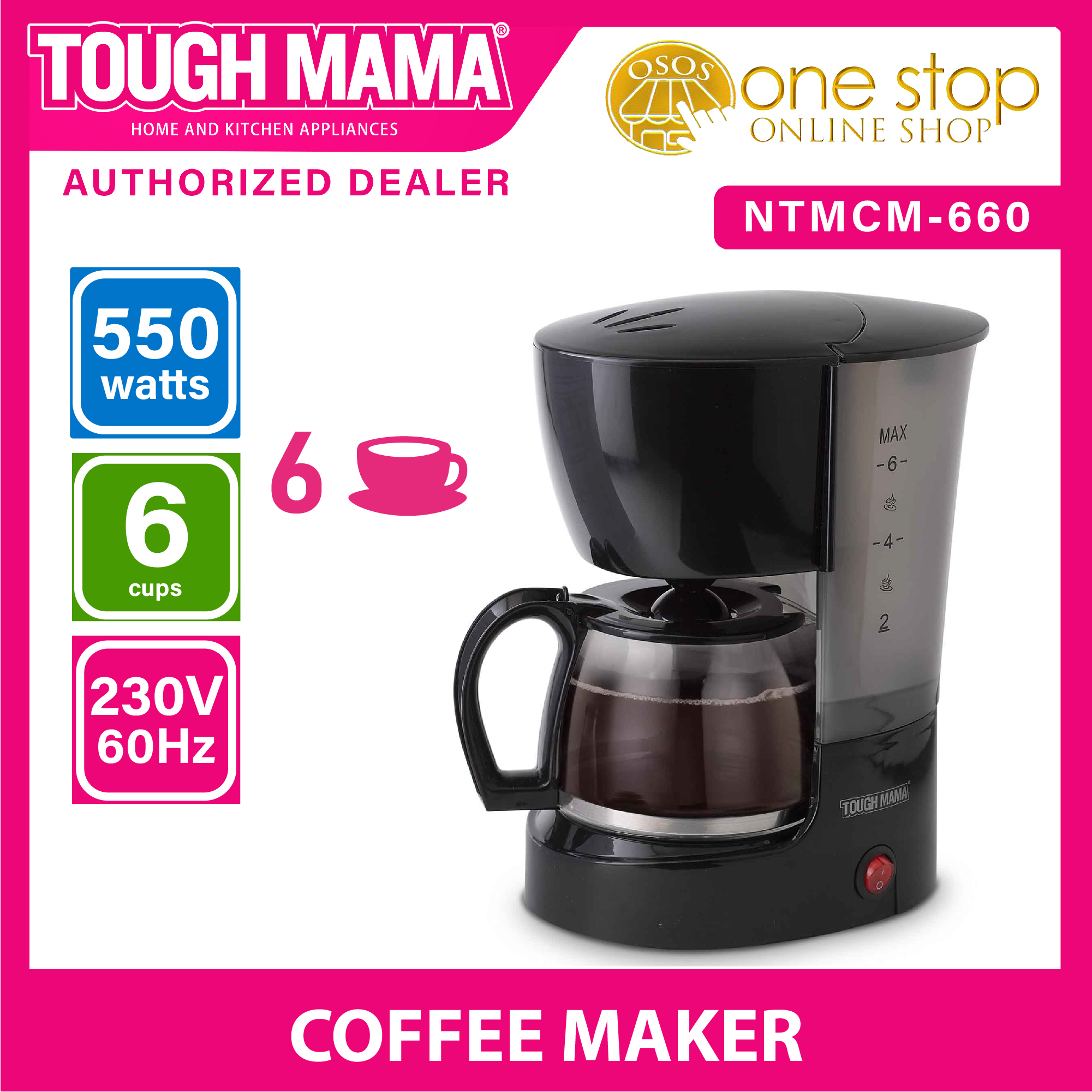 4-6 Cups Coffee Maker - Tough Mama Appliances