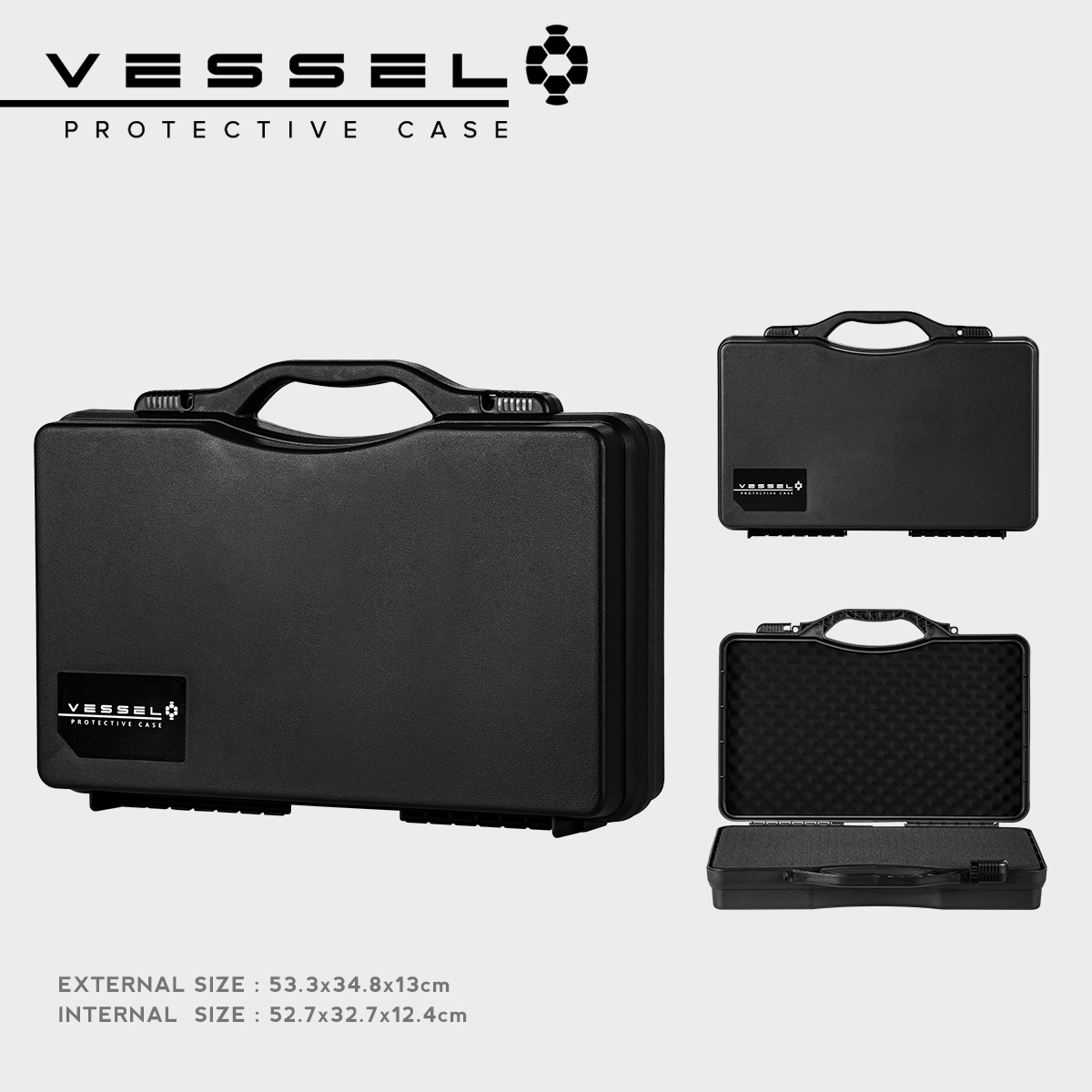 VESSEL VSC5333 Portable Hard Case for Photography, Equipment, Instruments and other devices