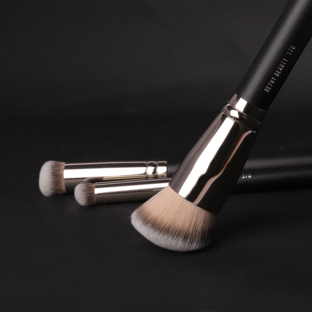 2er-Set Foundation & Concealer Pinsel – Doppelkopf-Makeup-Pinsel Für Natürlichen Look, 19 Cm Lang