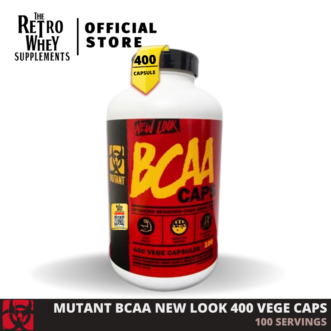 Mutant BCAA 400 Capsules Protein Synthesis Amino Energy Supplement