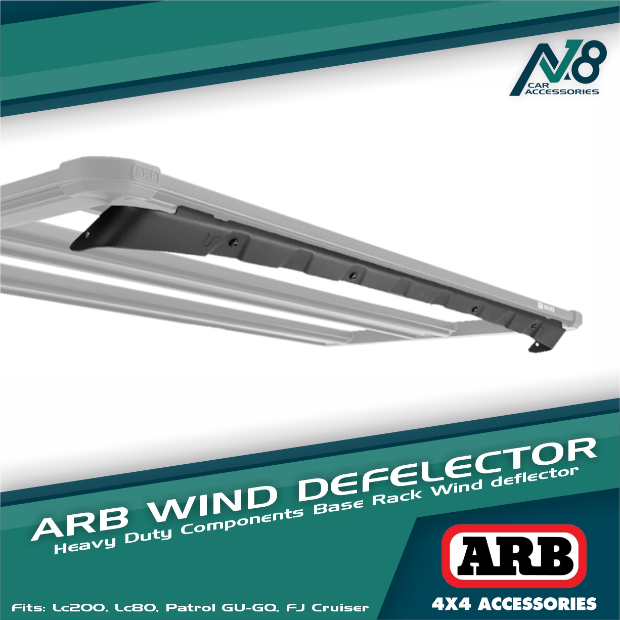 ARB Base Rack Wind Deflector LC80, LC200, Patrol GUGQ, & FJ Cruiser