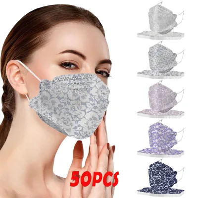 50Pcs Adults Daily Beautiful Lace Prints 4-Layer Cover Disposable Cover