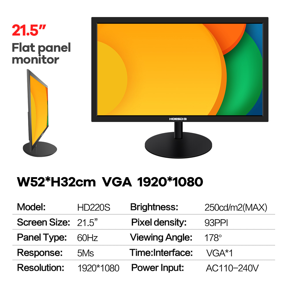 【Brand New】Curved Computer Monitor IPS LCD FULL HD Monitors 1920*1080