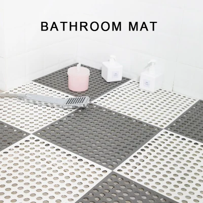 ARUN Floor Mat Non-Slip Bath Mat Mesh Drainage Mat Square PVC Water Proof Cushion Bathroom DIY Toilet Decor