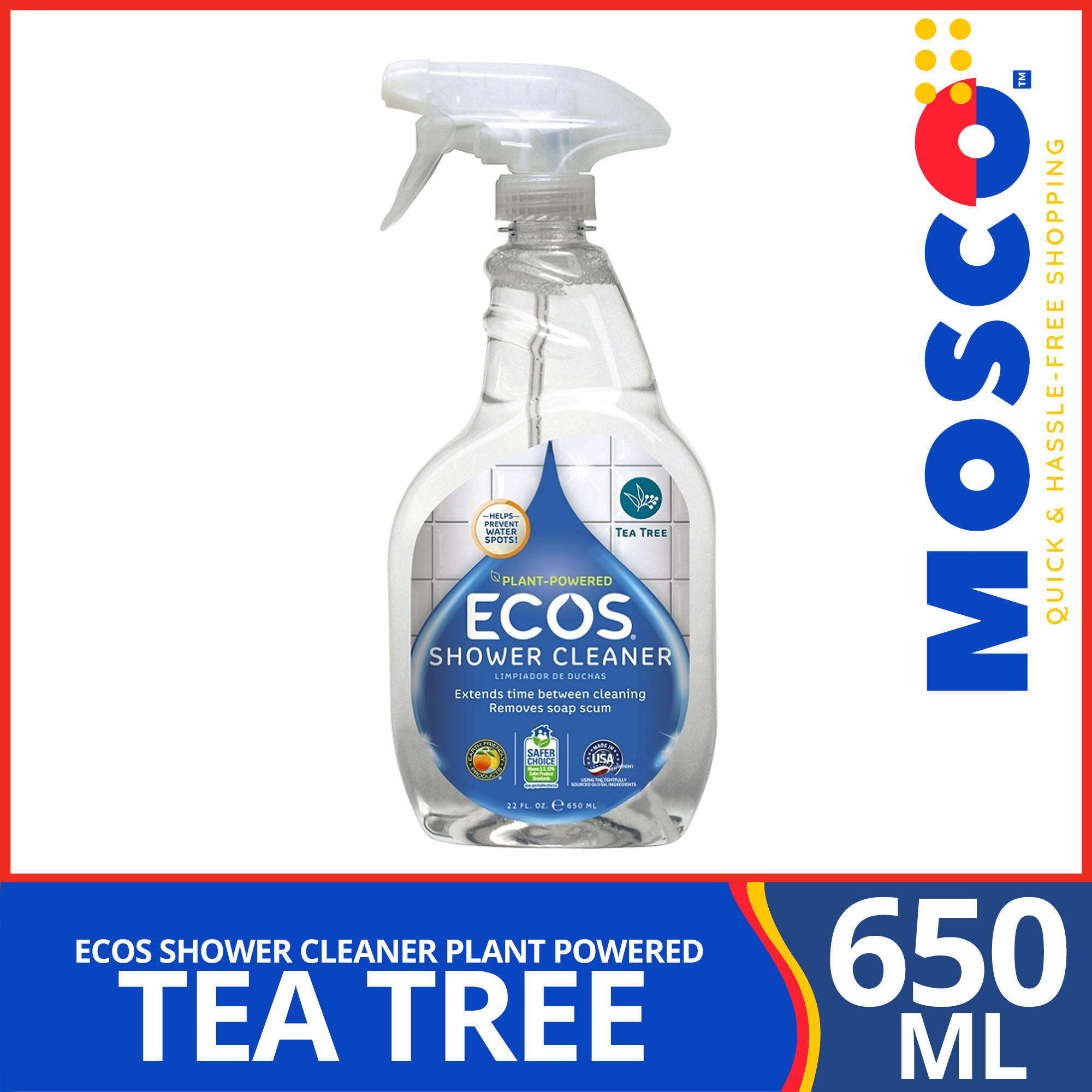 ECOS Tea Tree Shower Cleaner 650mL Lazada PH