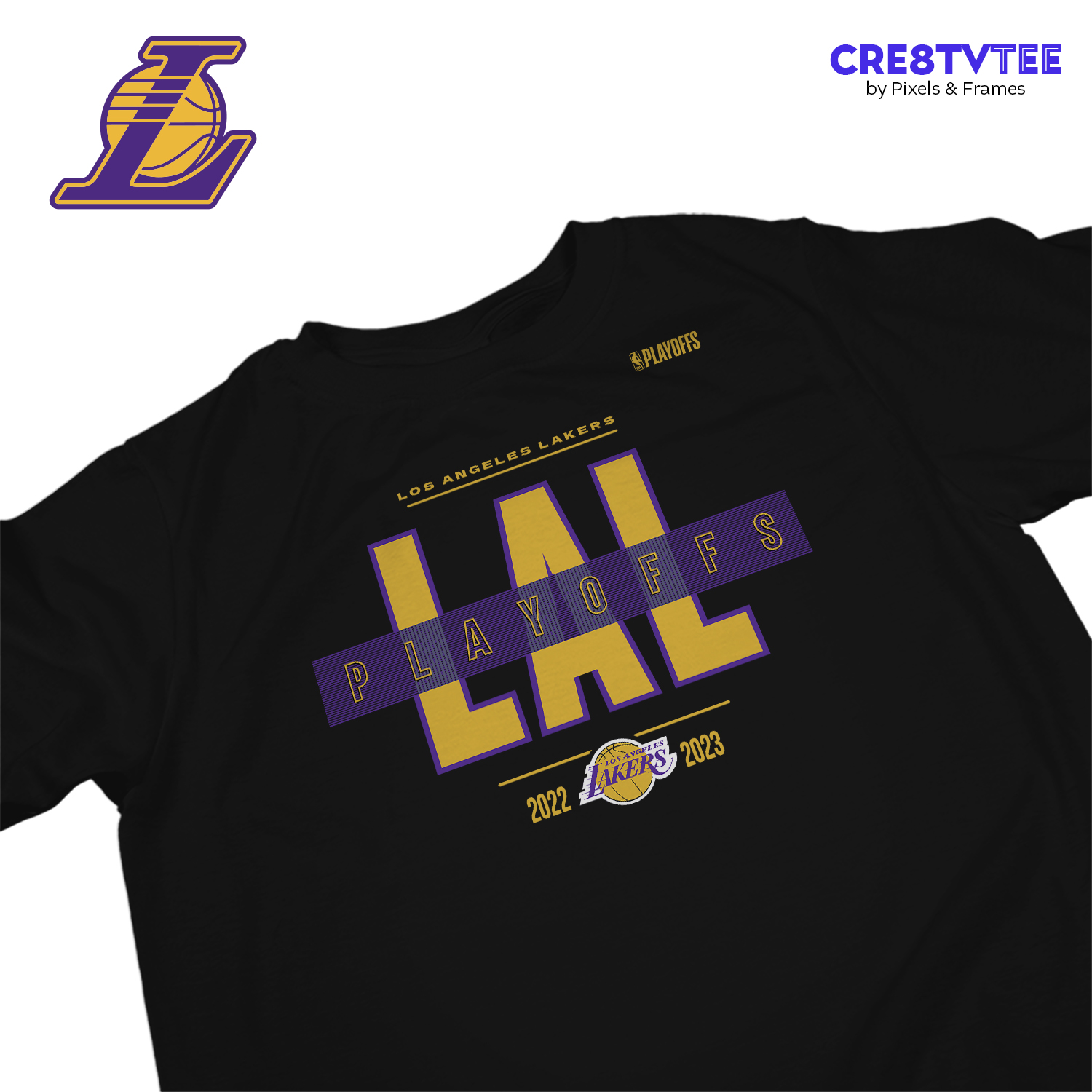 Nba Store Los Angeles Lakers 2023 Nba Playoffs Jump Ball Shirt