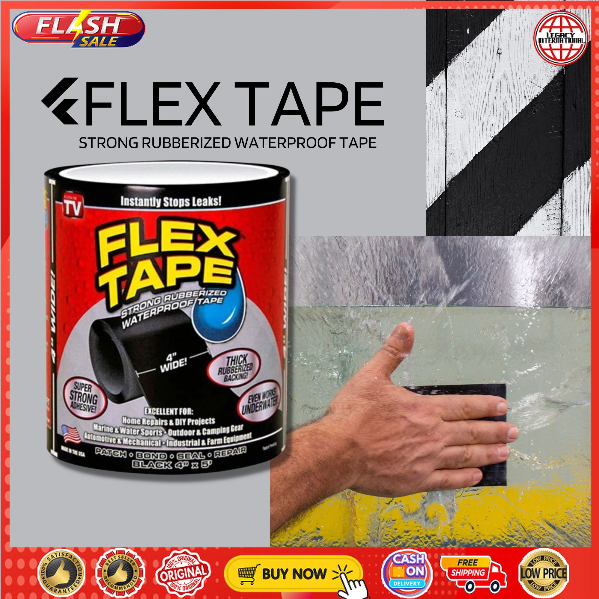 ORIGINAL BUY1TAKE1 NEW FLEX / TAPE SELF ADHESIVE FLASHING TAPE , Flex