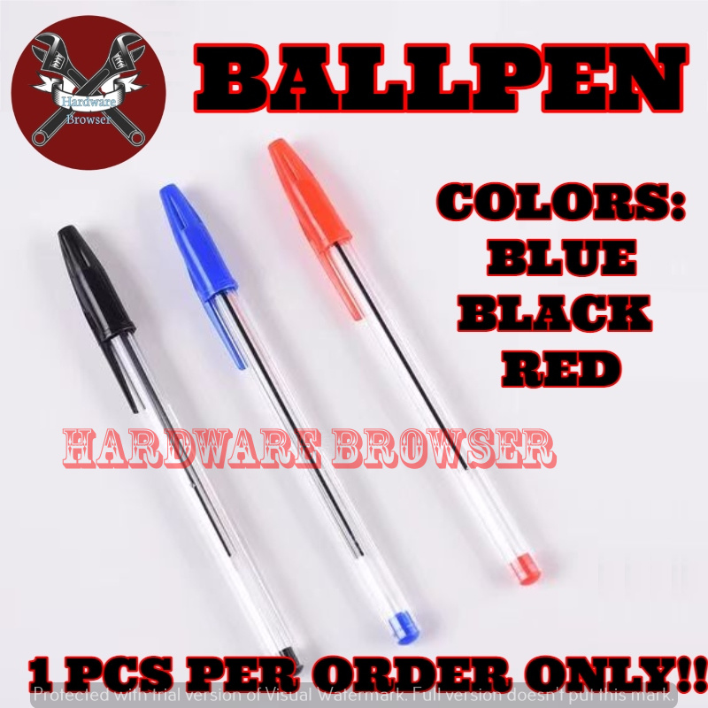 AA9341PCS Ballpoint Pen 1.0mm Longlasting Plastic Transparent Ball