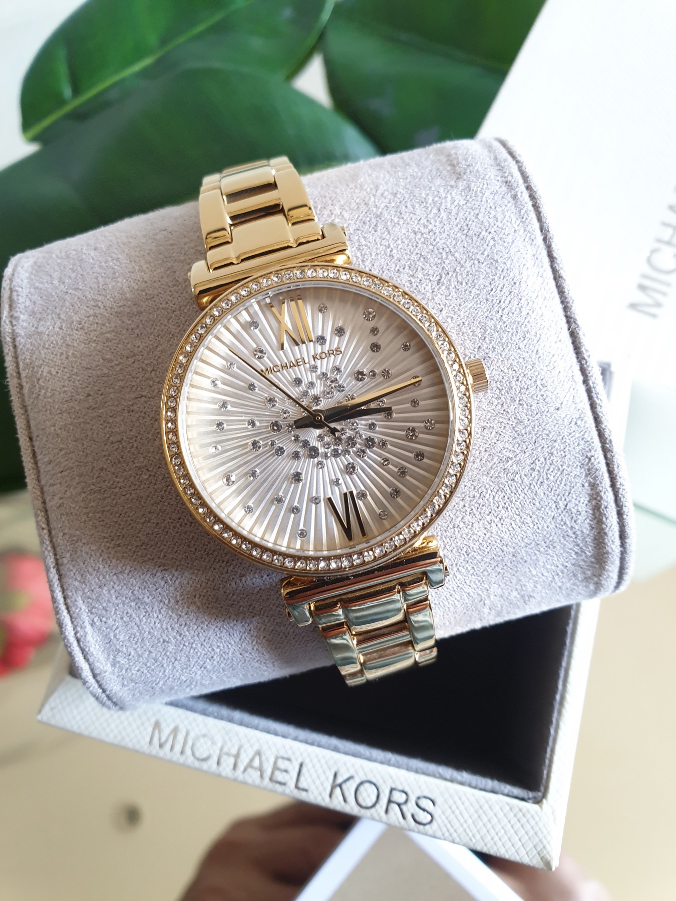 Guaranteed Authentic Michael Kors MK3971 Analog White Dial Quartz Gold ...