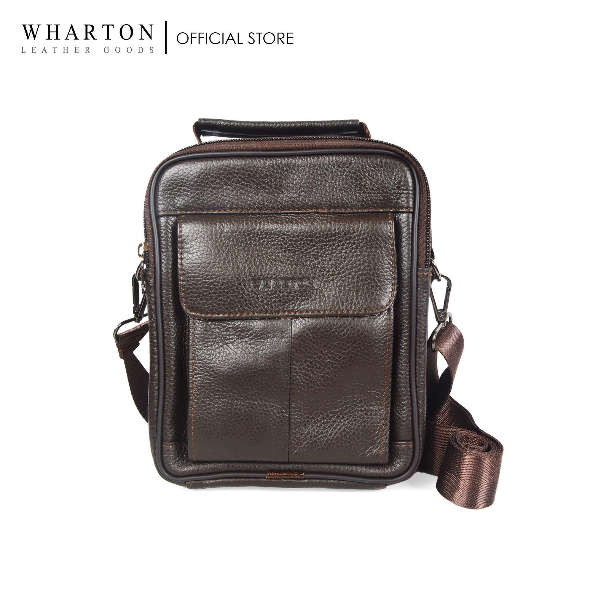 Wharton Slim Leather Sling Bag Lazada PH