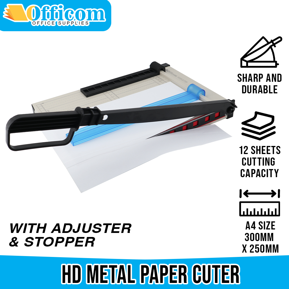 Paper Cutter HD A4 Size Metal with Paper Adjuster & Stopper