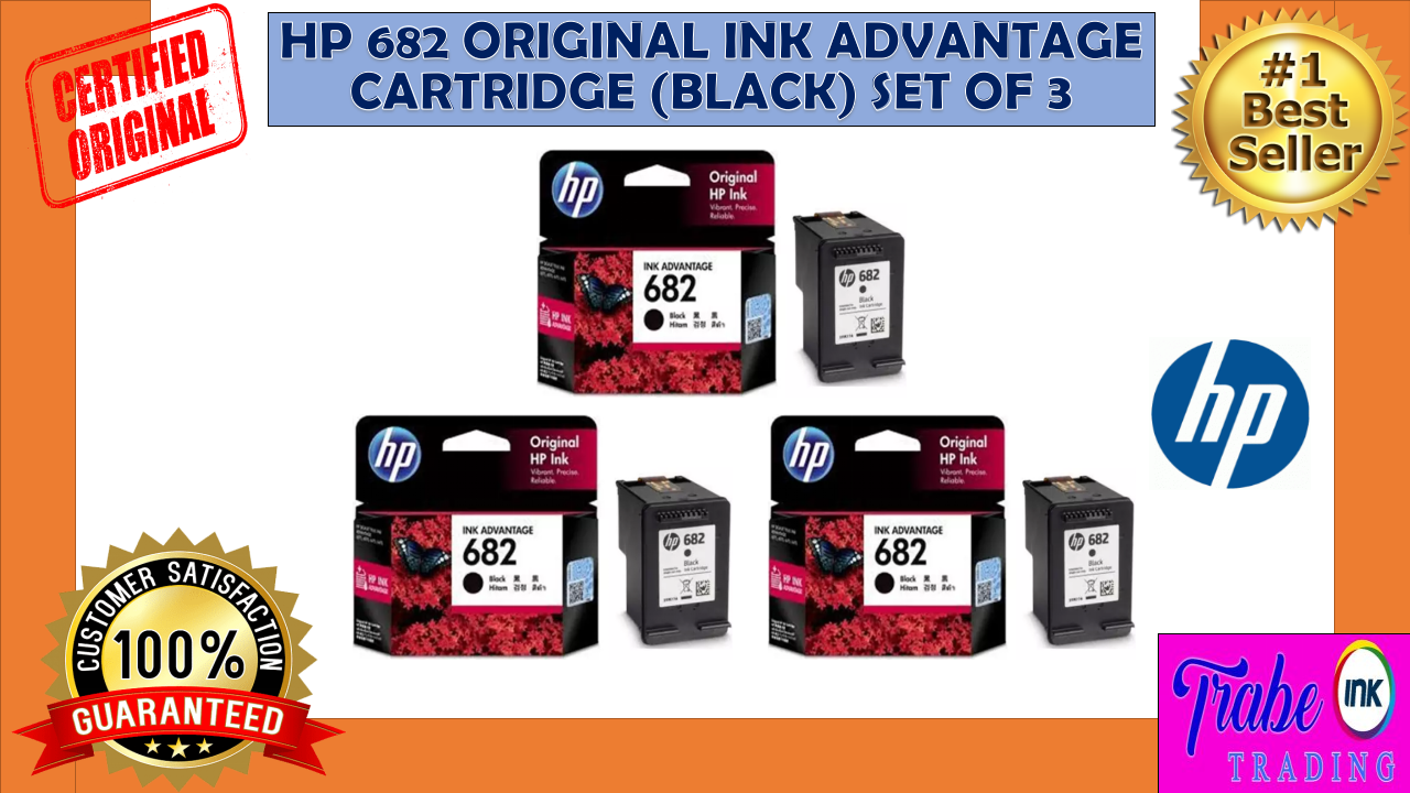 HP 682 ORIGINAL INK ADVANTAGE CARTRIDGE (BLACK) SET OF 3 Lazada PH