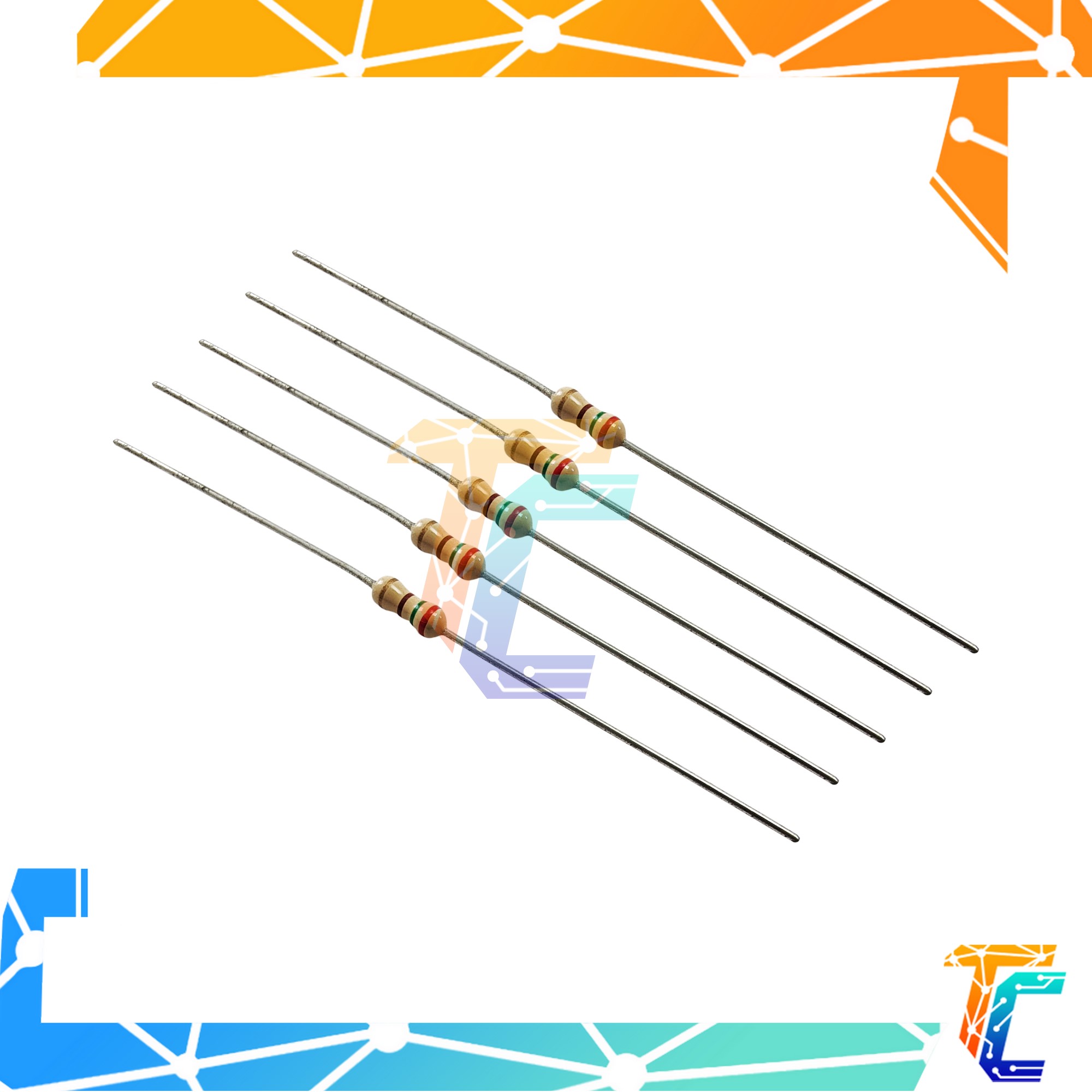 5pcs 250 ohms resistor 1/4 watt 4 band Carbon Film Resistor 5 for