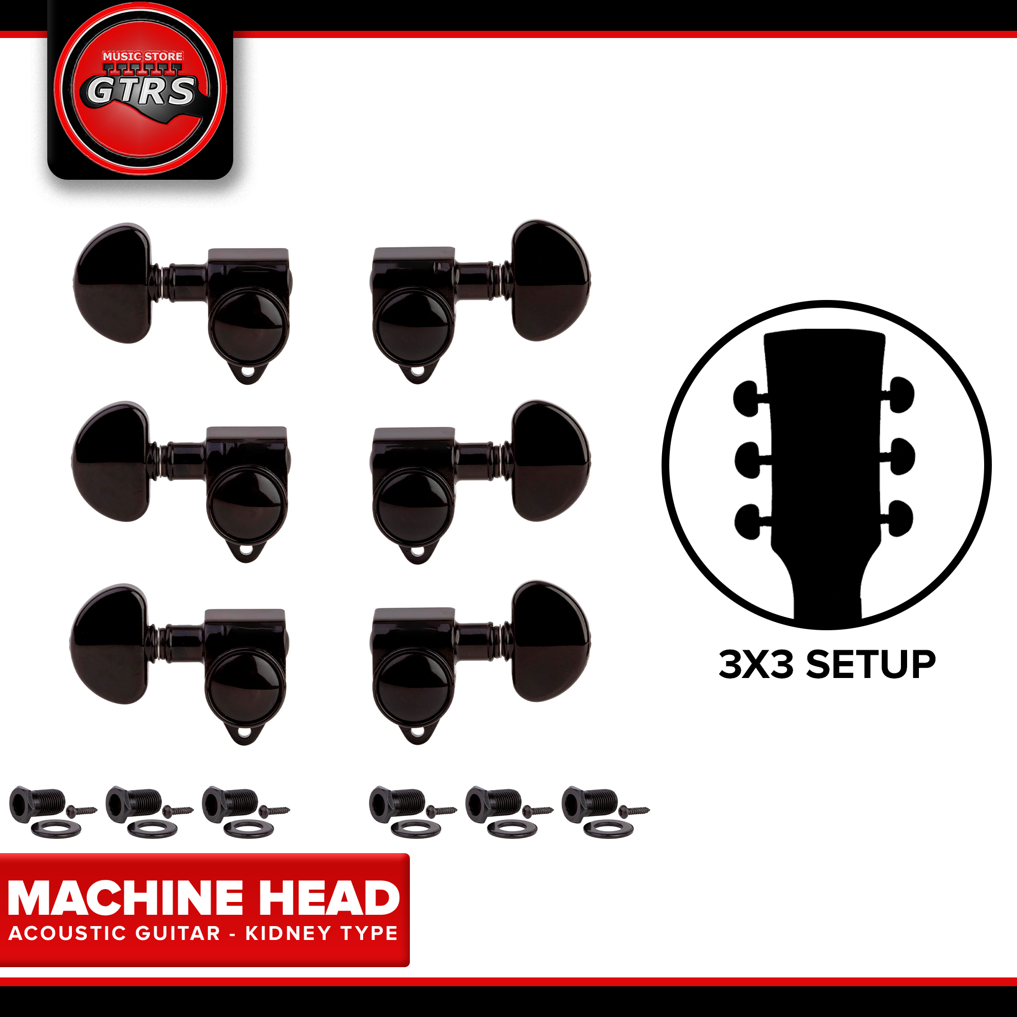 Guitar Tuning Pegs Keys Machine Head Tuners for Acoustic Electric