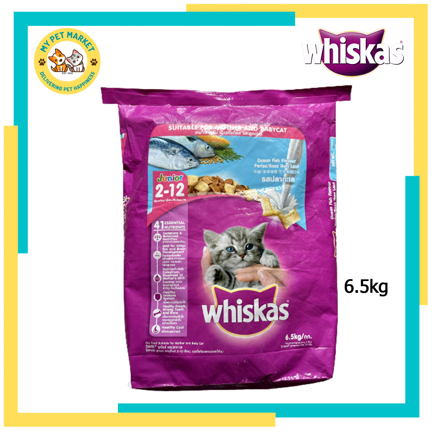 Whiskas Jr. Kitten Dry Food 6.5kg Lazada PH