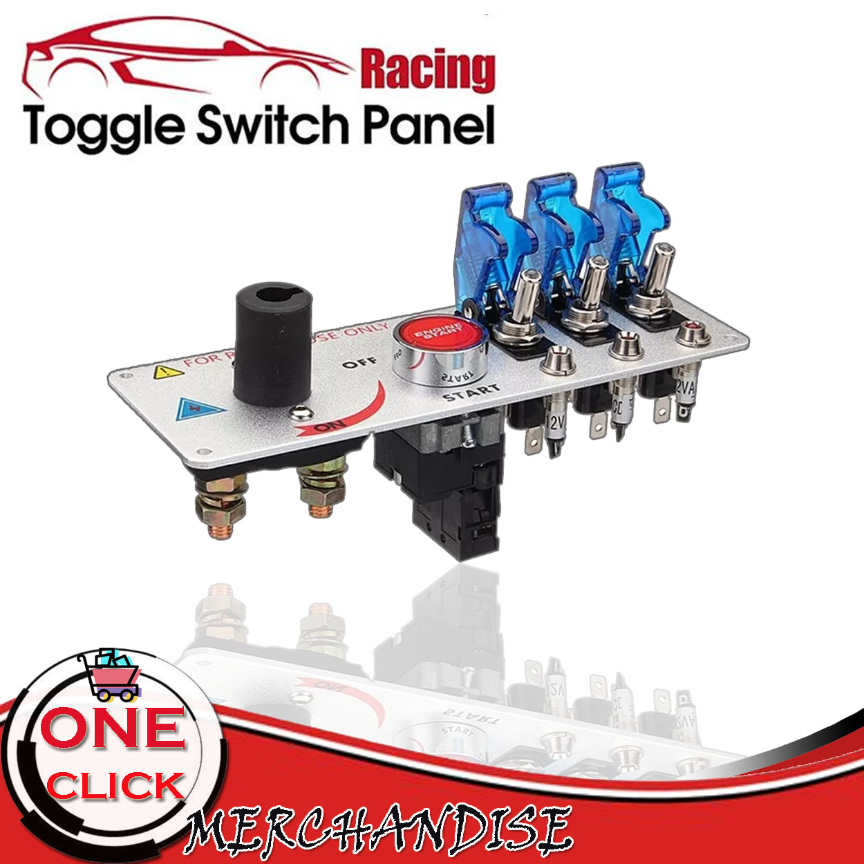 12V AUTO LED TOGGLE IGNITION SWITCH PANEL RACING CAR ENGINE START PUSH