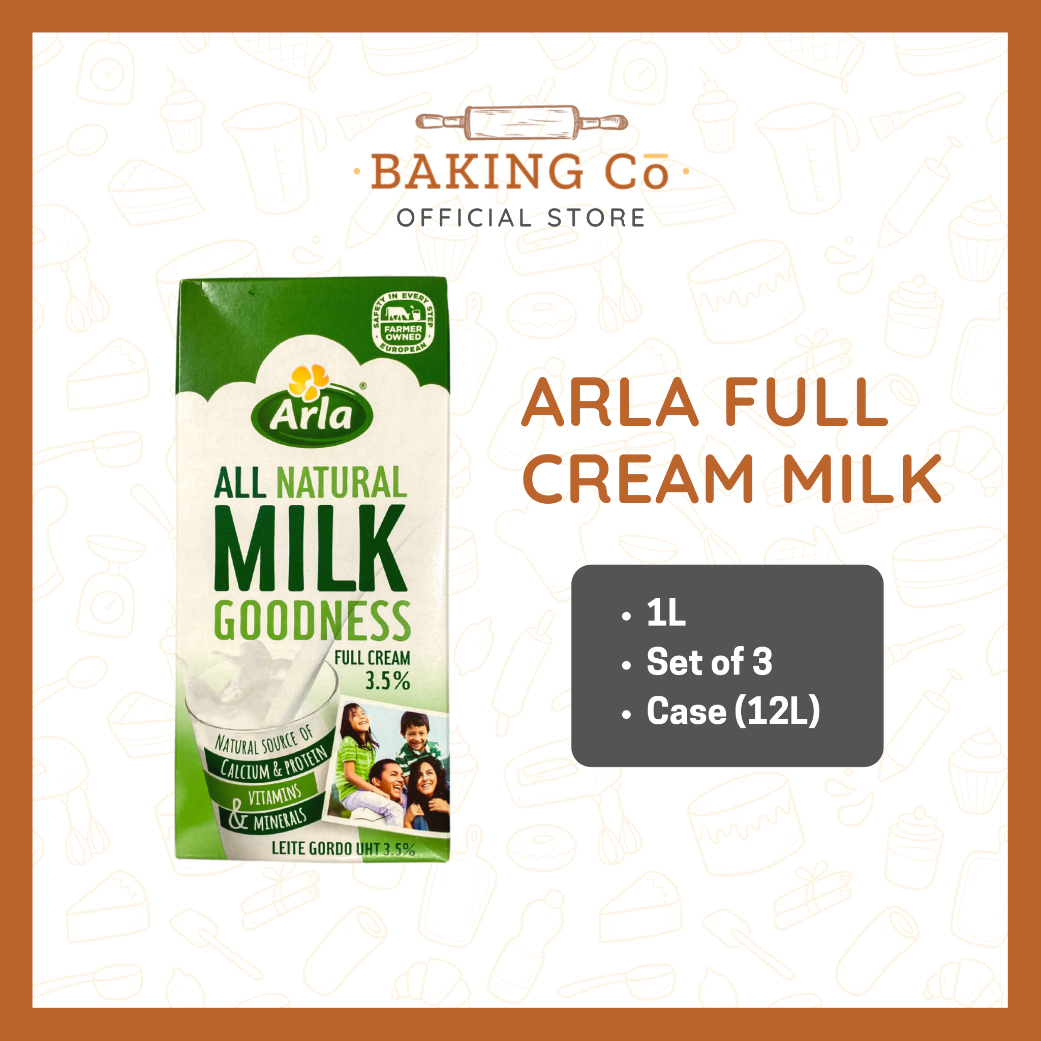 Arla Full Cream Milk 1L/Twin pack/Bundle (set of 3) Lazada PH
