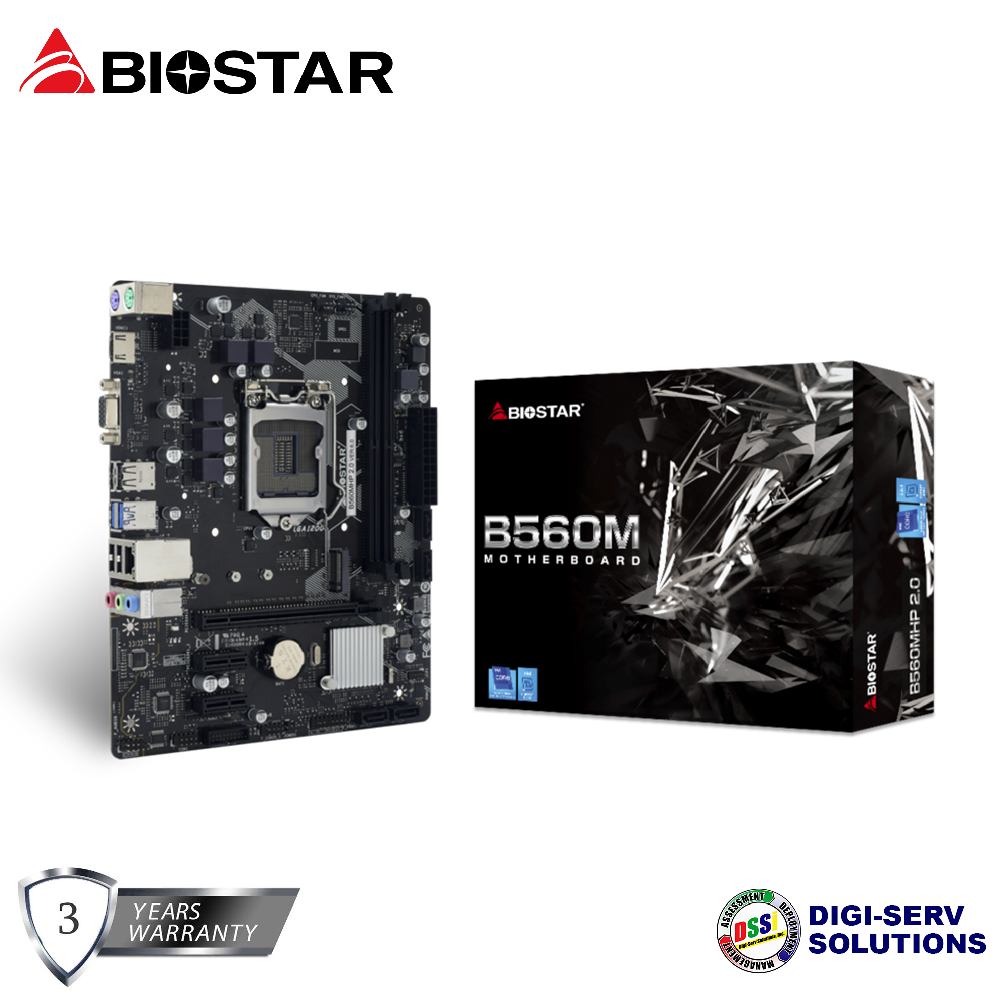 BIOSTAR B560MHP 2.0 Micro ATX Motherboard, Intel B560, Socket 1200