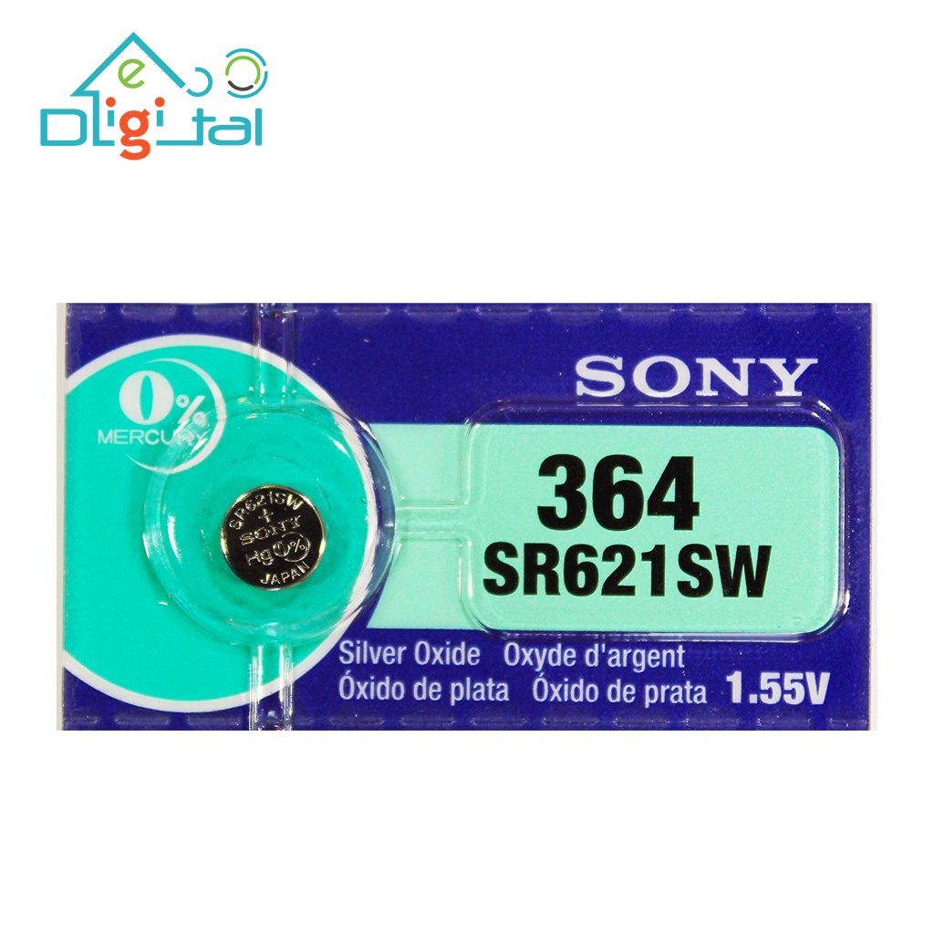 EcoDigital Original Sony 364 SR621SW Battery 3V Lithium Button Coin ...