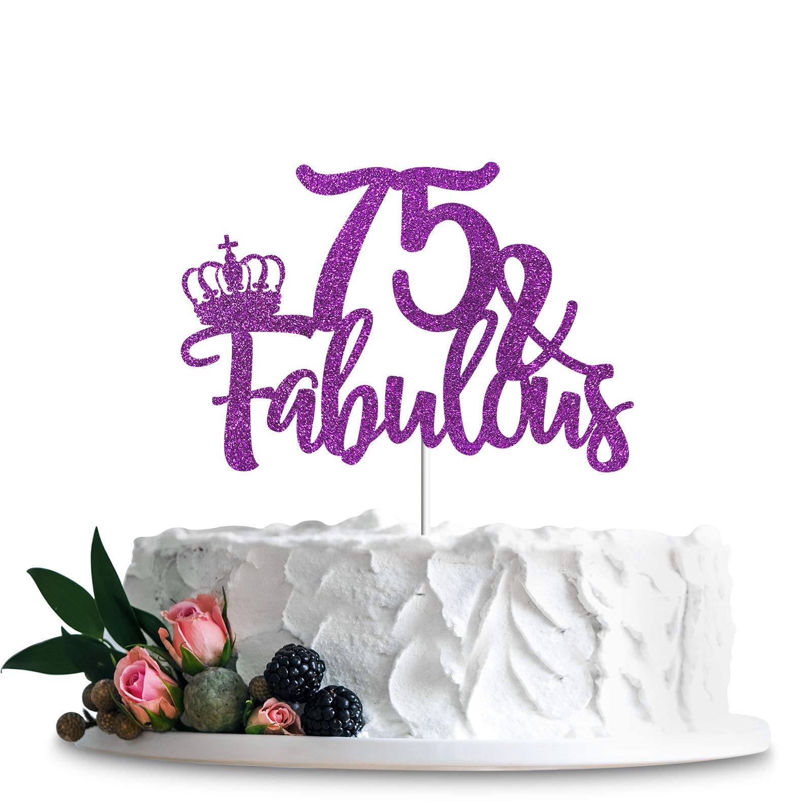 75 Years Loved Cake Topper - 75th Birthday Cake Topper