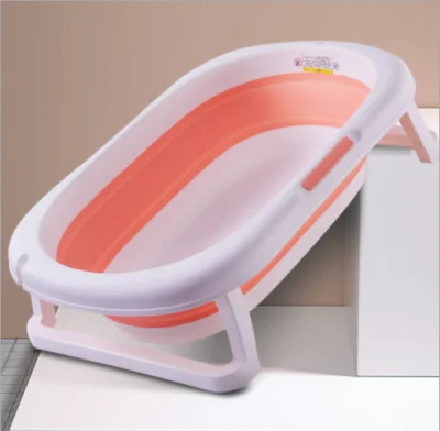 【Warranty 1 Year】Foldable Expandable Baby Toddler Bath Tub Heart With Cushion