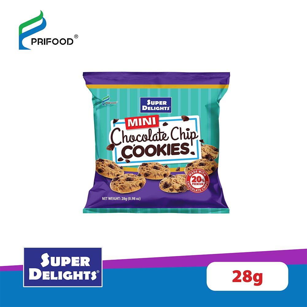 Super Delights Mini Chocolate Chip Cookies 28g Lazada PH