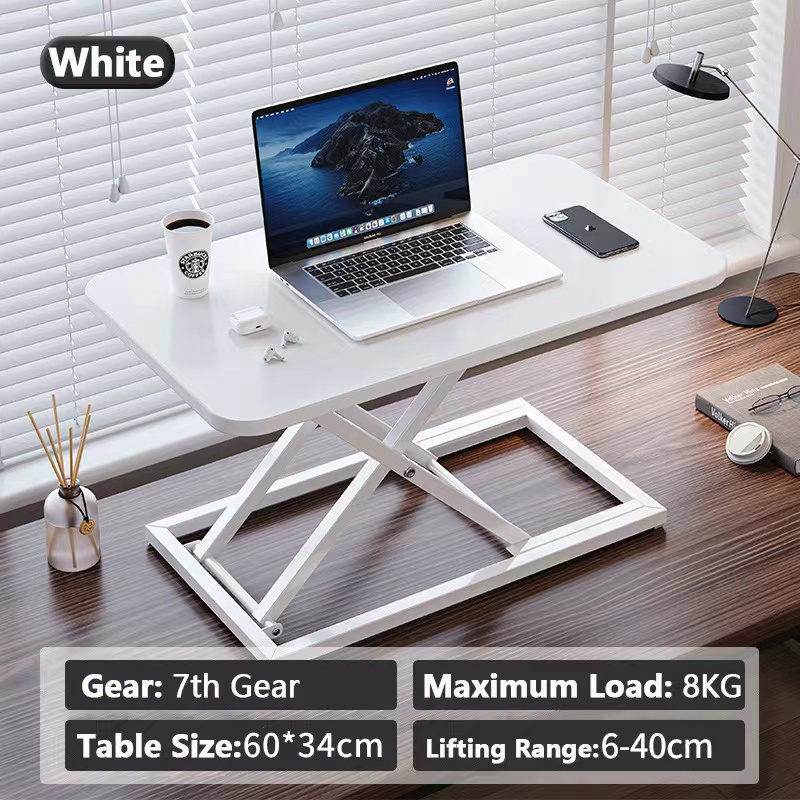 Adjustable Folding Computer Table Adjustable Ergonomic Sitting Standing ...