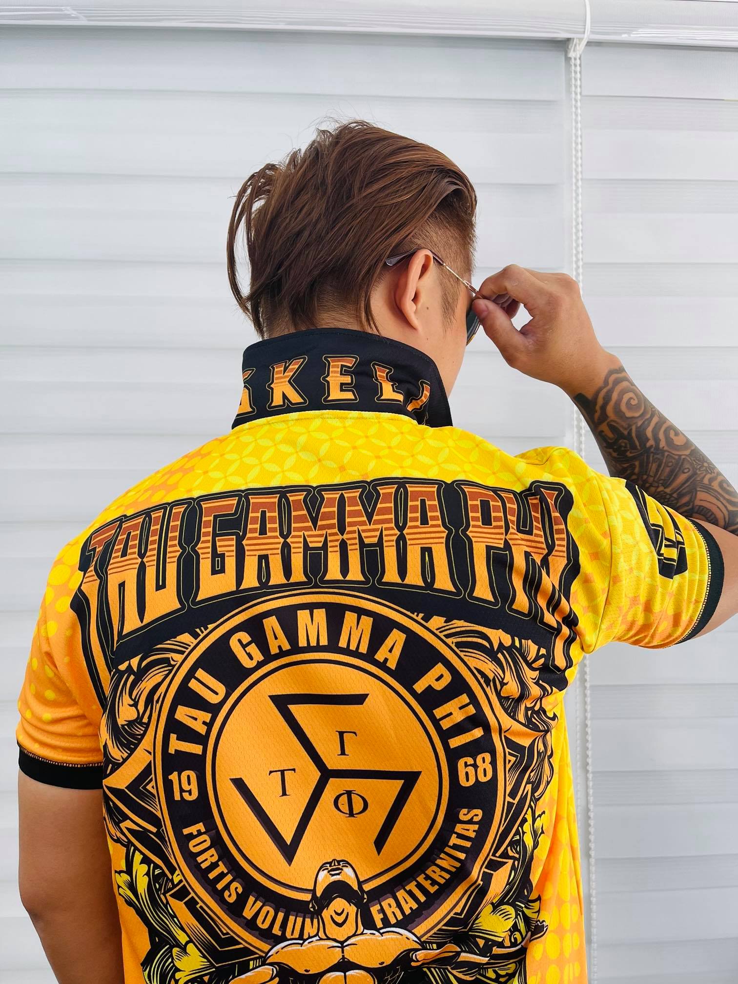 TRISKELION FULL SUBLIMATION POLO -Tau Gamma Phi POLO Short