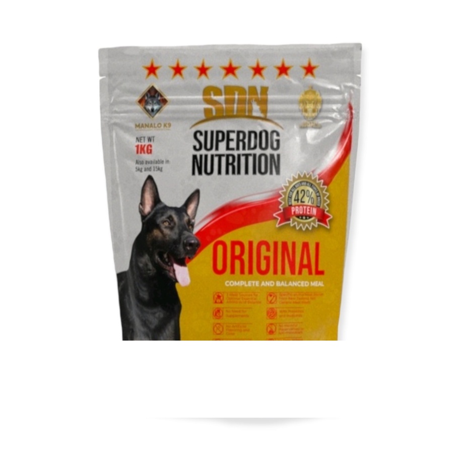 1 kilo SDN dog food original packaging SDN SuperDog Nutrition by Manalo
