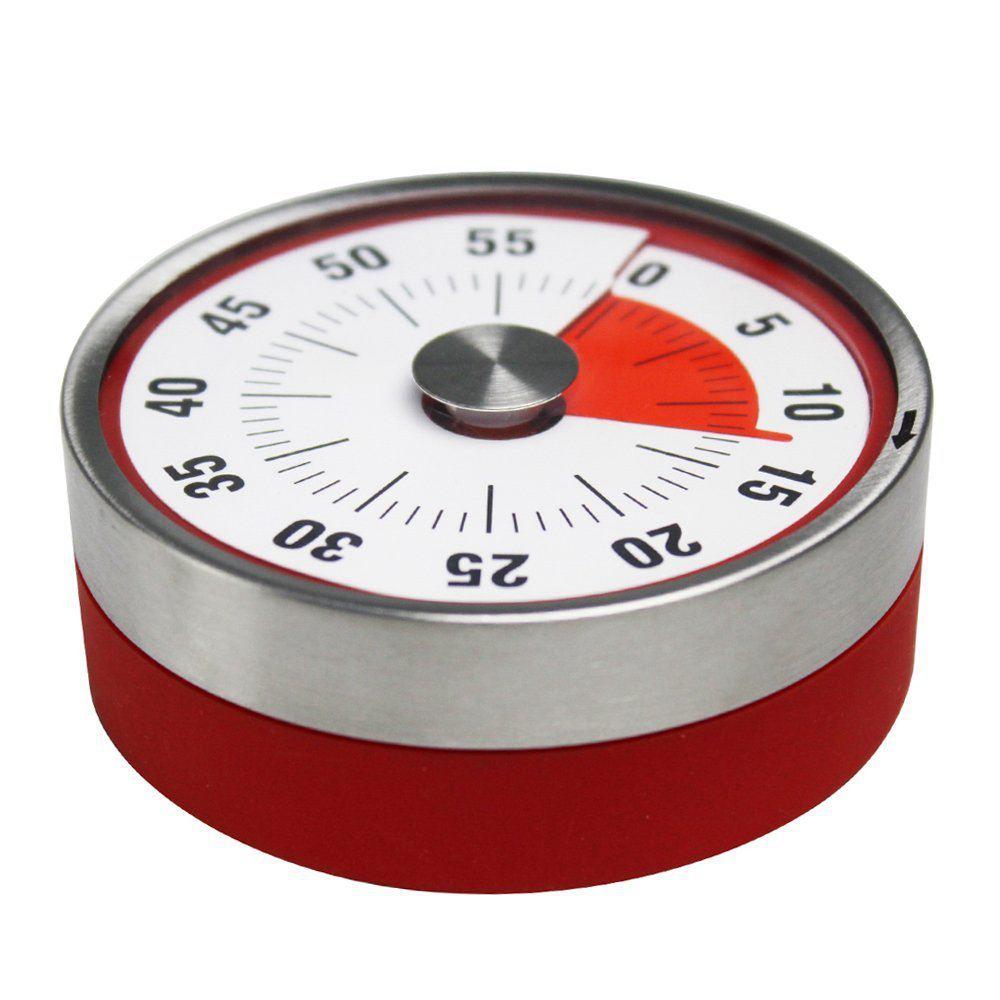 Magnetic Mechanical Rotate Timer 60 Minutes Record Capacity Counter Alarm loud Sound Ring Working When Time Is Reached For Kitchen Cooking baking Sports Office Timekeeper