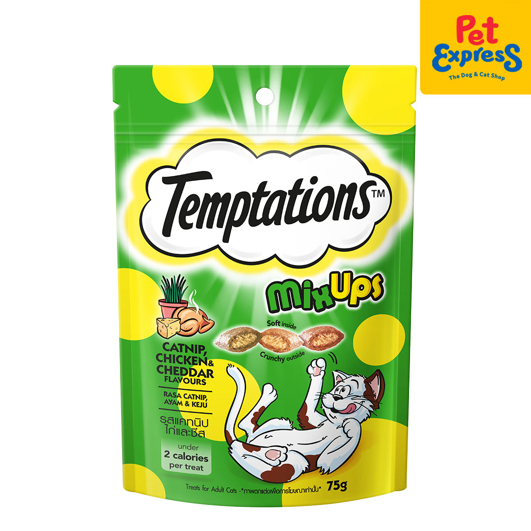 Temptations Mix Ups Catnip, Chicken and Cheddar Cat Treats 75g Lazada PH
