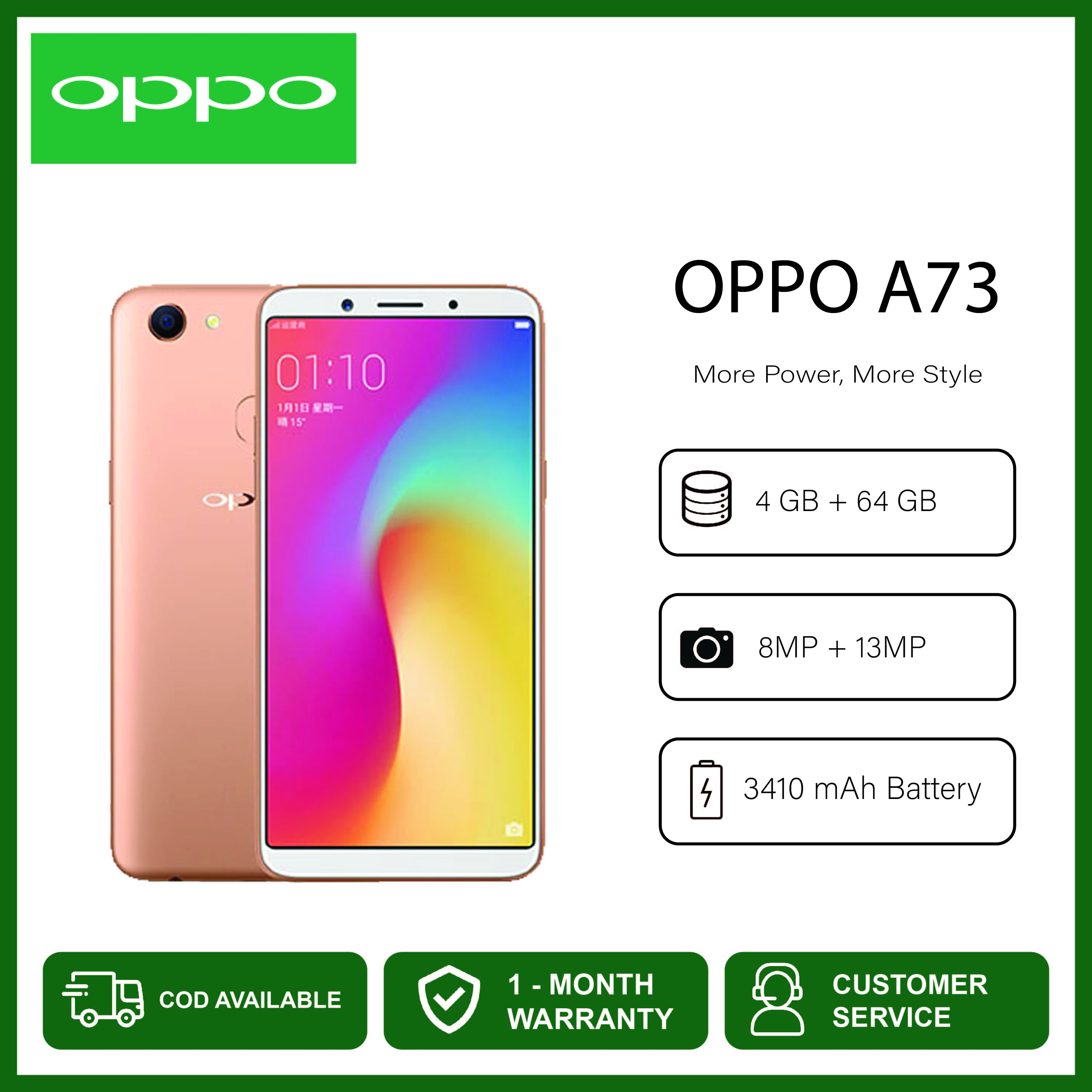 OPPO A73(4GB+32GB/4GB+64GB) [Free Tempered Glass] 6.0-inch screen, Global  version, Face unlock,LTE Smartphone | Lazada PH