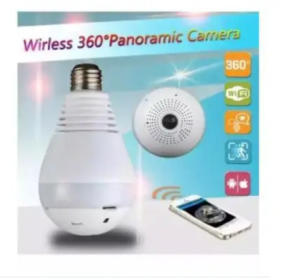 Light Bulb V380 S WI-FI CCTV Panoramic Security Camera (White)