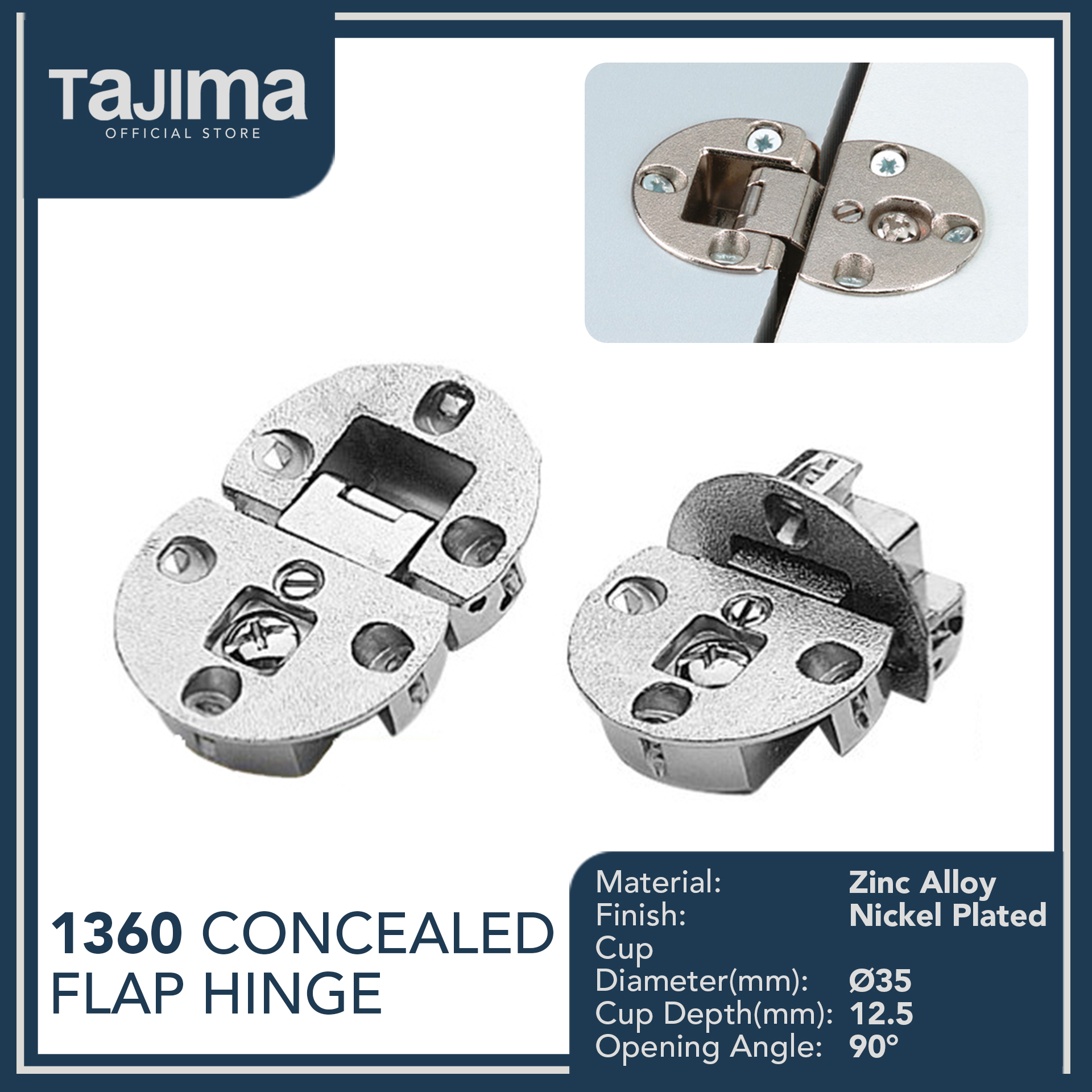 Concealed Flap Hinge (1 Pair) Lazada PH