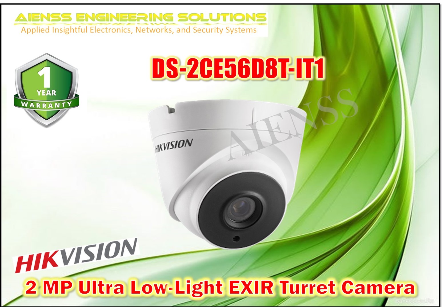 DS-2CE56D8T-IT1 HIKVISION MP Ultra Low-Light EXIR Turret Camera 20m IR  distance Lazada PH