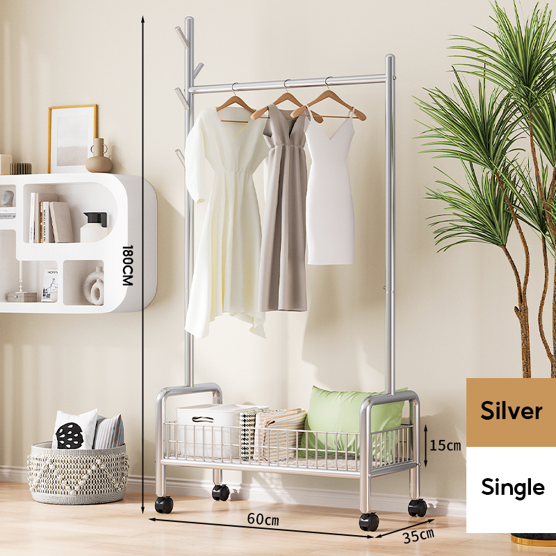 Sheeper Coat Hanger With Wheels Coat Rack Home Bedroom Metal Drying ...