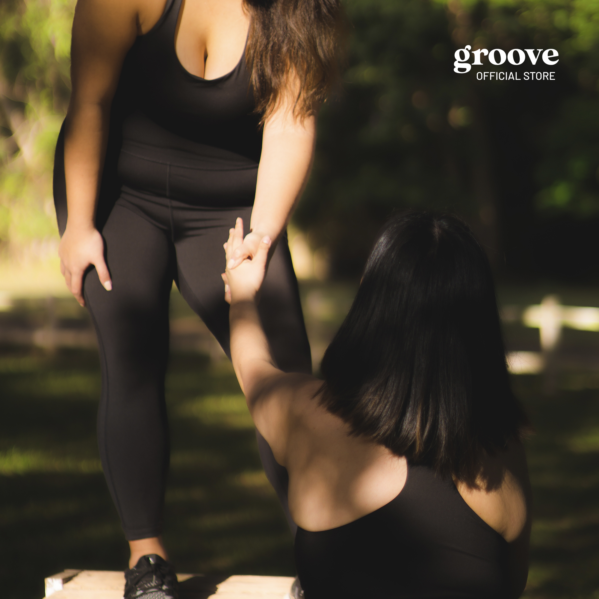 Groove Activewear Compressive Leggings (Fern) [Yoga Pants