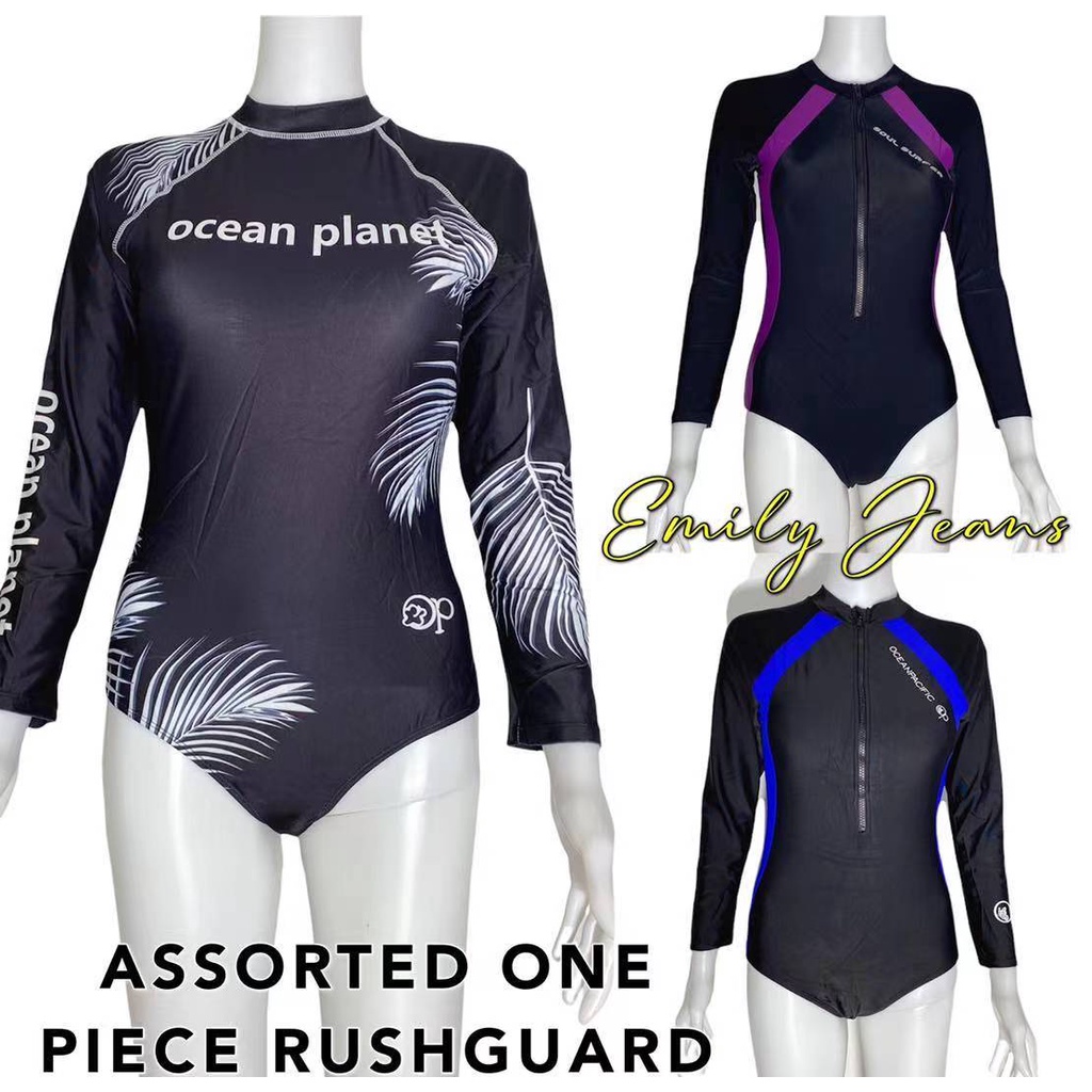 EMILY Ocean Pacific Rash Guard Swimwear for women SUMMER OUTFIT Lazada PH