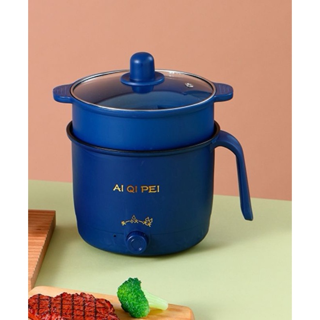 Mini Electric Cooker with Steamer Single Handle with Cover Electric