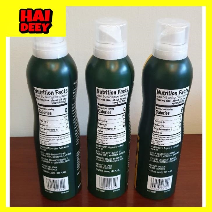 Haideey Trader Joe's Low Calorie Spanish Extra Virgin Olive Oil Spray 5