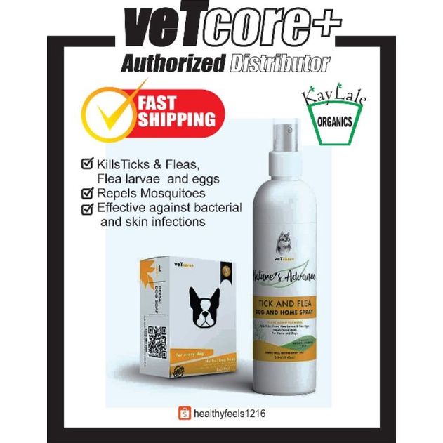 Activity VetCore+ Tick and Flea Spray plus herbal dog soap | Lazada PH