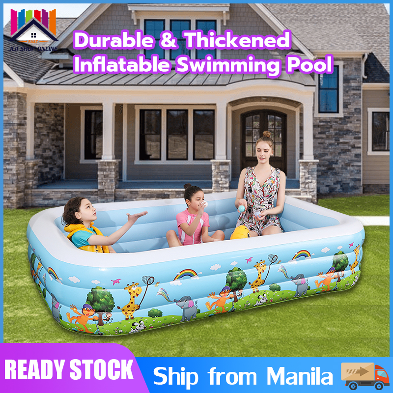 inflatable swimming pool for kids swimming pool family size Durable   Thickened Swimmingpool for Children Lazada PH