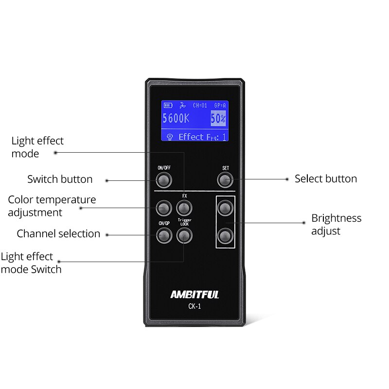 Hộp Sạc Và Điều Khiển Từ Xa AMBITFUL Cho Đèn LED AMBITFUL FL80 FL80RGB