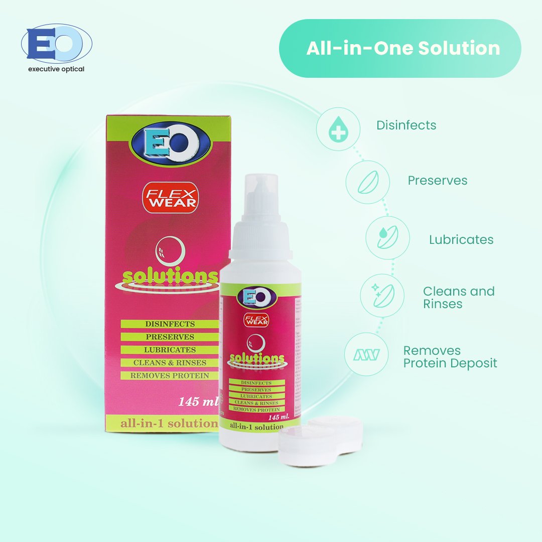 EO Flexwear Solution 145ml ALL-IN-ONE Contact Lens Solution | Lazada PH