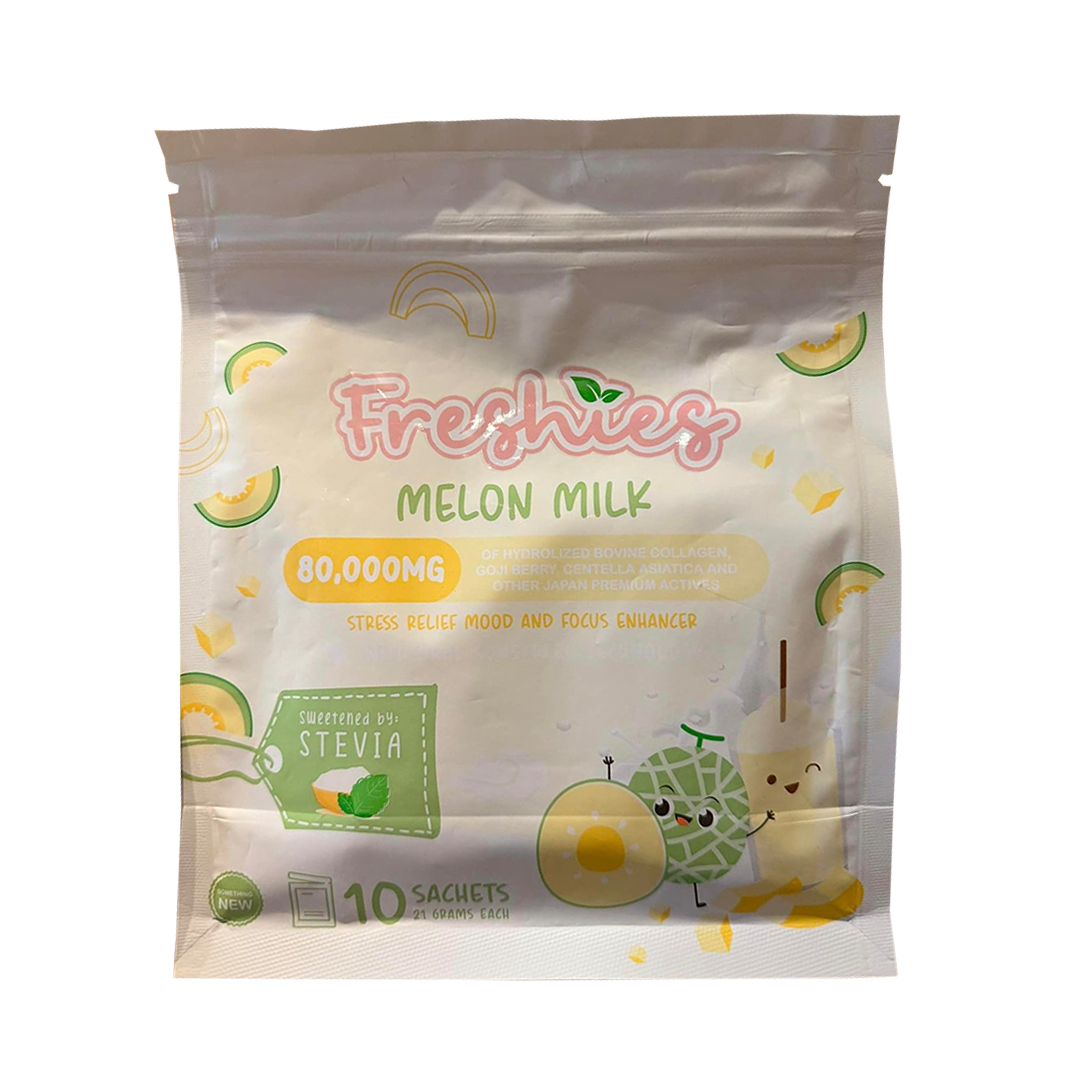 Freshies by Juju Glow Melon Milk Collagen and Avocado Milk Drink With Oral Sunscreen Technology