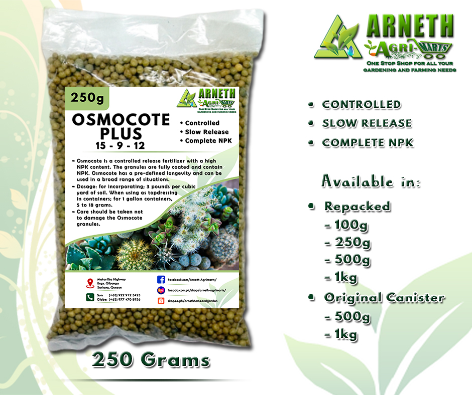 OSMOCOTE PLUS 15912 / FERTILIZERS WITH TRACE ELEMENTS SLOW AND CONTROLLED RELEASE TYPE SMART