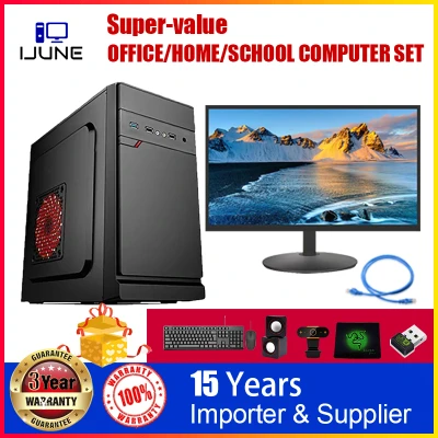Desktop Set Computer Set Gaming Unit AMD A6-7400k 3.9 GHz Max Turbo 1mb Cache R5 Graphics with 8GB 1600 RAM and 500 GB HDD Seagate 240G SSD19 inches LED Monitor Computer Full Set For Gaming